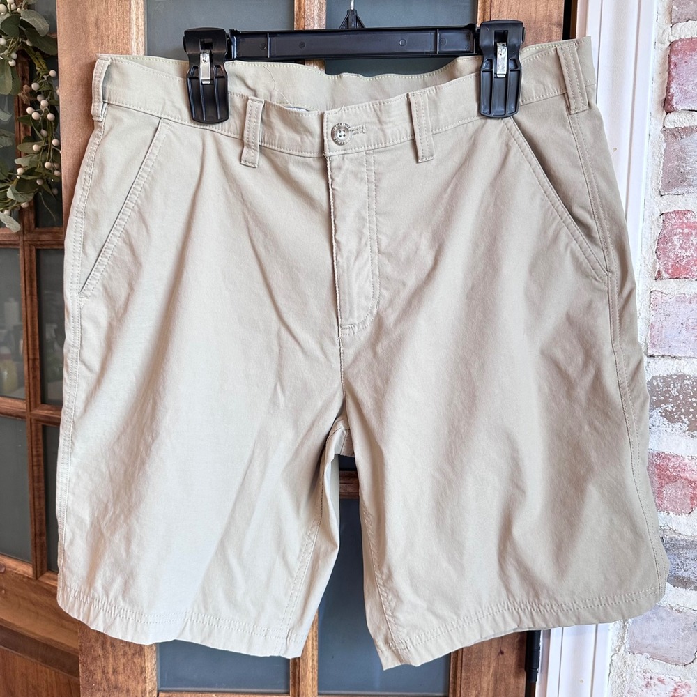 Eddie Bauer Shorts‎ Men Tan Nylon Spandex Stretch Outdoor Hiking Gorpcore 36x10